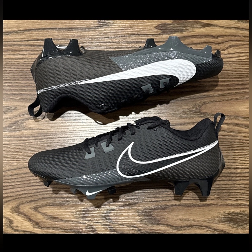 Men’s Nike Vapor Edge Speed 360 2 WIDE Black Grey Football Cleats FN7763-003